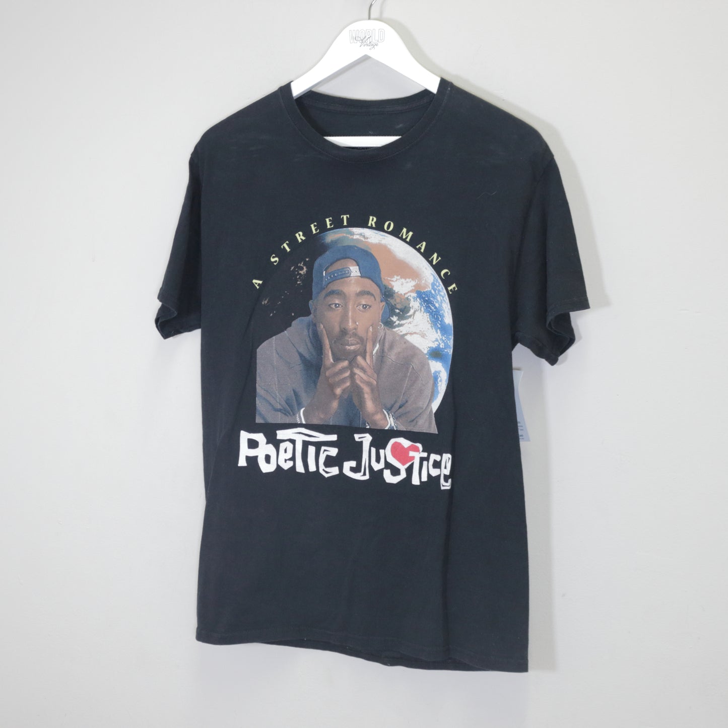 Vintage 2Pac band tee in black. Best fits M