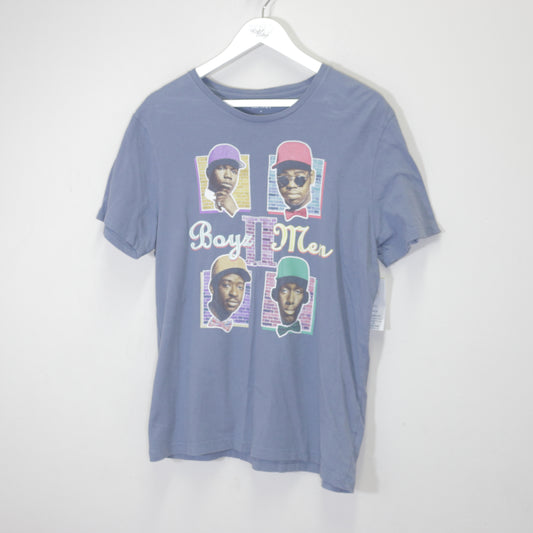 Vintage Boys II Men band tee in grey. Best fits M