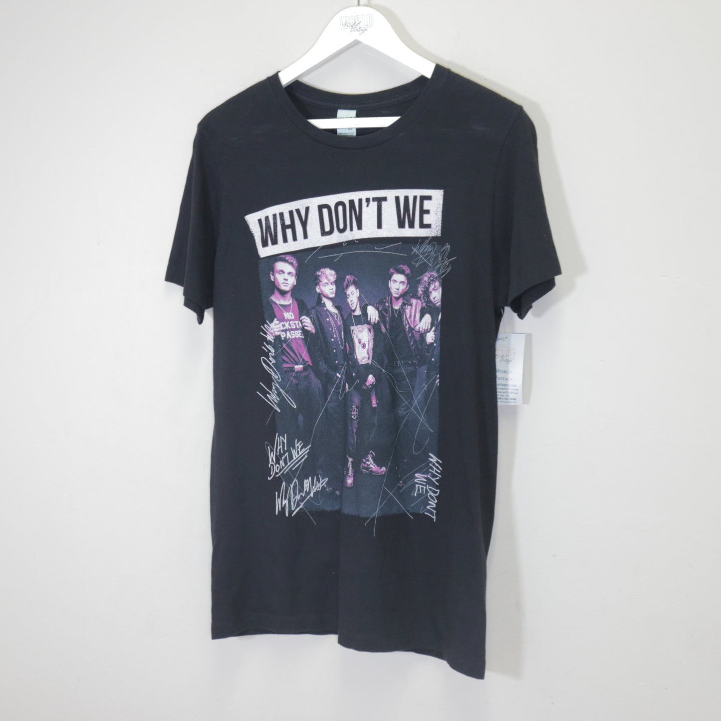 Vintage Why Don't We band tee in black. Best fits M