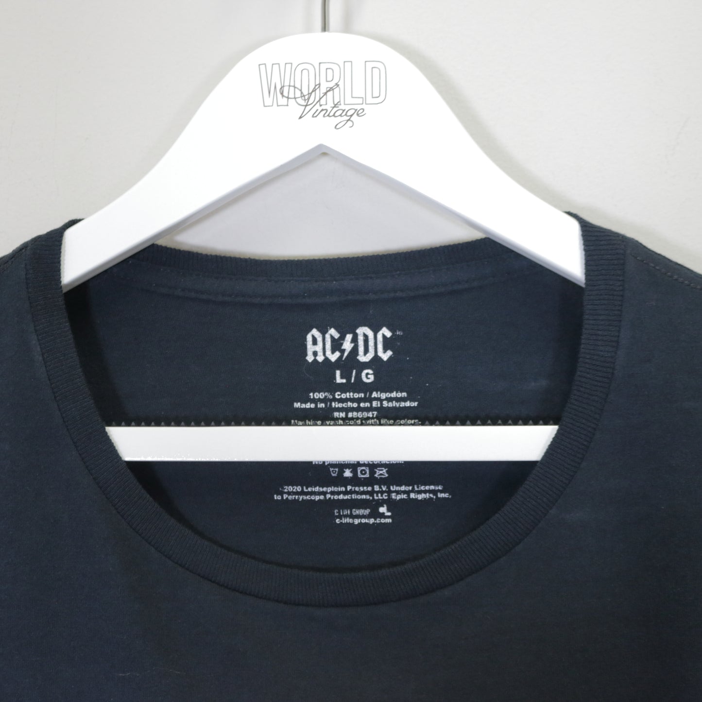 Vintage AC/DC band tee in black. Best fits L