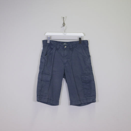 Vintage Grey Connection cargo shorts in blue. Best fits W34