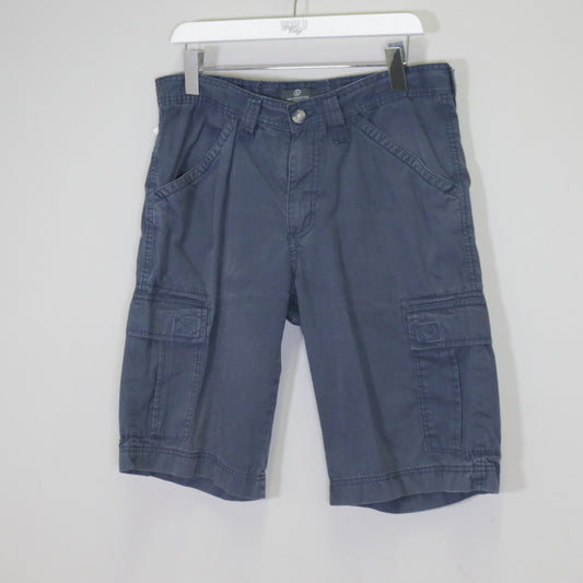 Vintage Grey Connection cargo shorts in blue. Best fits W34