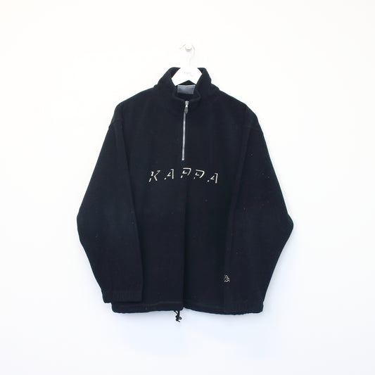 Vintage Kappa quarter zip fleece in black. Best fits XL