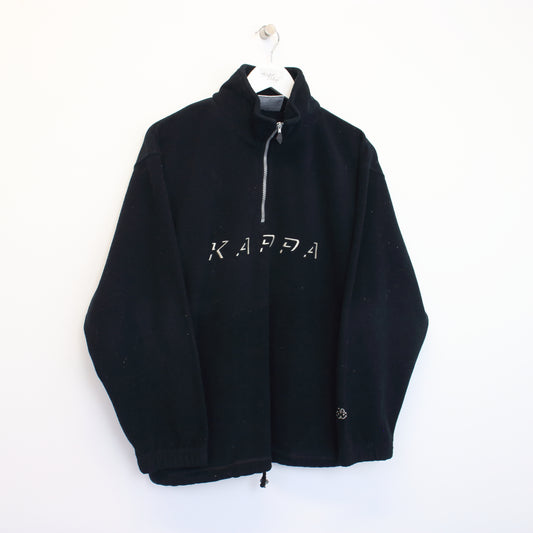 Vintage Kappa quarter zip fleece in black. Best fits XL