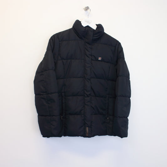 Vintage Fila Biella Italia puffer jacket in black. Best fits S