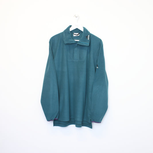 Vintage Adidas Equiptment quarter zip fleece in dark green. Best fits L