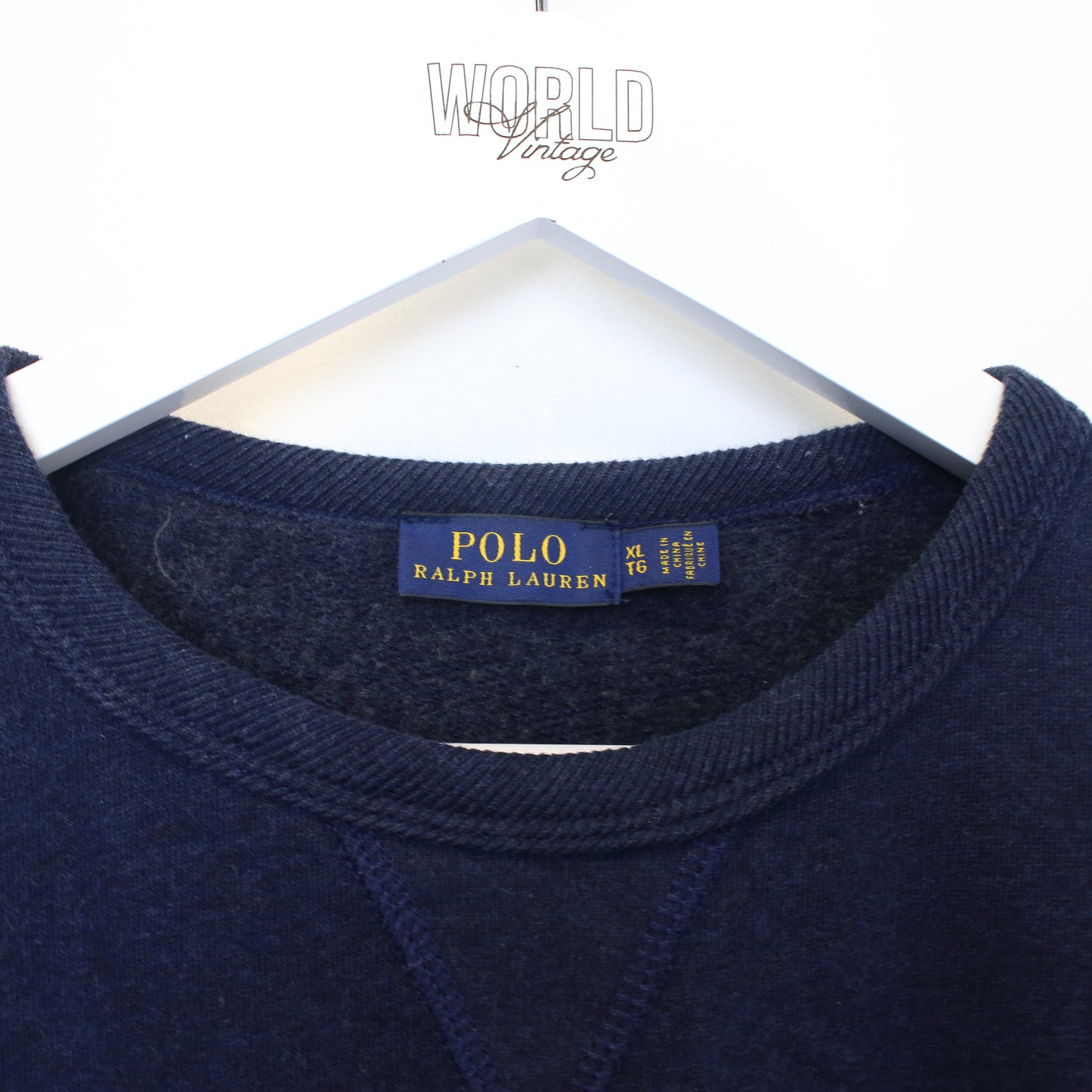 Vintage Polo Ralph Lauren sweatshirt in navy. Best fits S