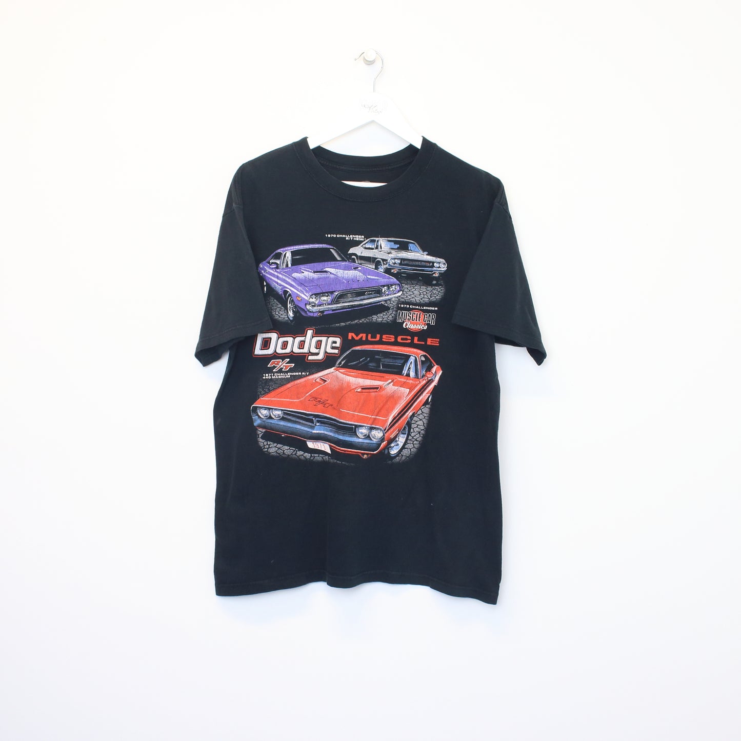 Vintage 1970's challanger racing graphic t-shirt in black. Best fits L