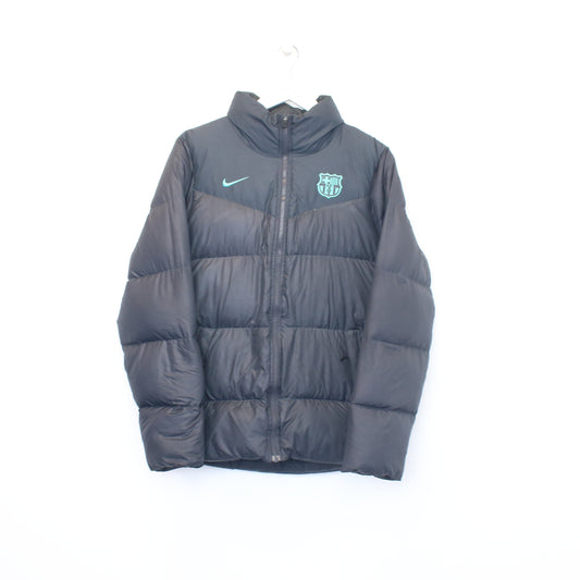 Vintage Nike FC Barcelona puffer jacket in dark grey. Best fits S