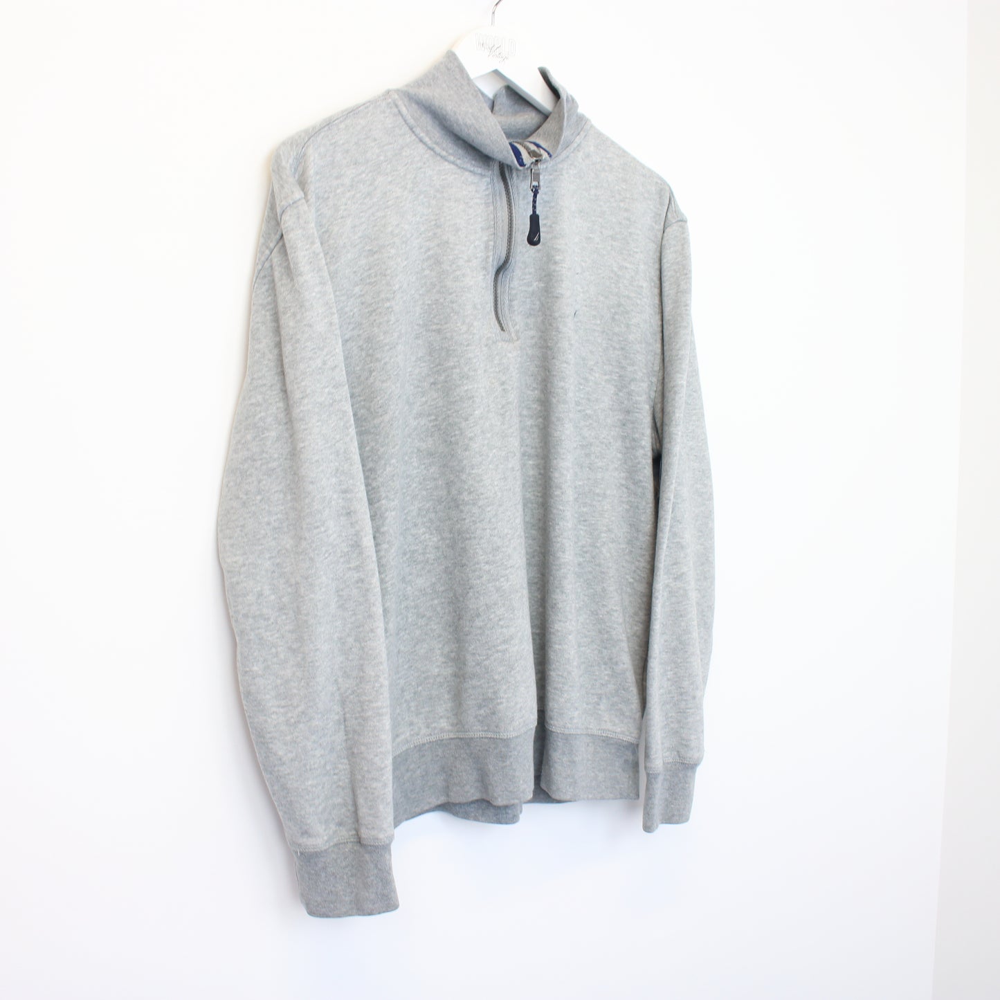 Vintage Nautica quarter zip sweatshirt in grey. Best fit M