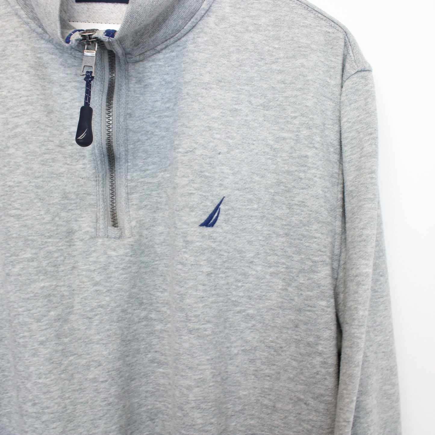 Vintage Nautica quarter zip sweatshirt in grey. Best fit M