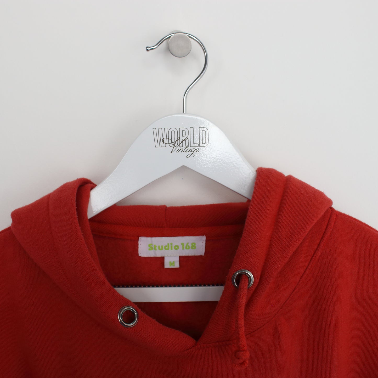 Vintage Studio Erasmus University hoodie in red. Best fits M