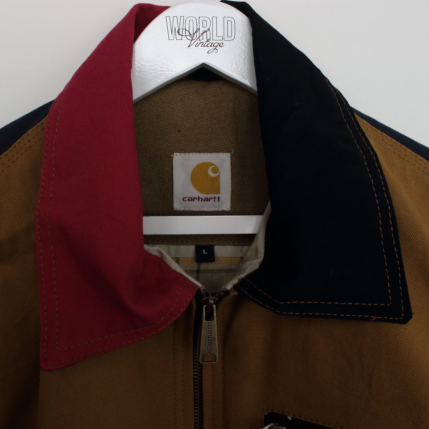 Vintage Carhartt crazy colour reworked work jacket. Best fits size L