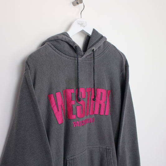 Vintage Western Michigan hoodie in grey. Best fits M