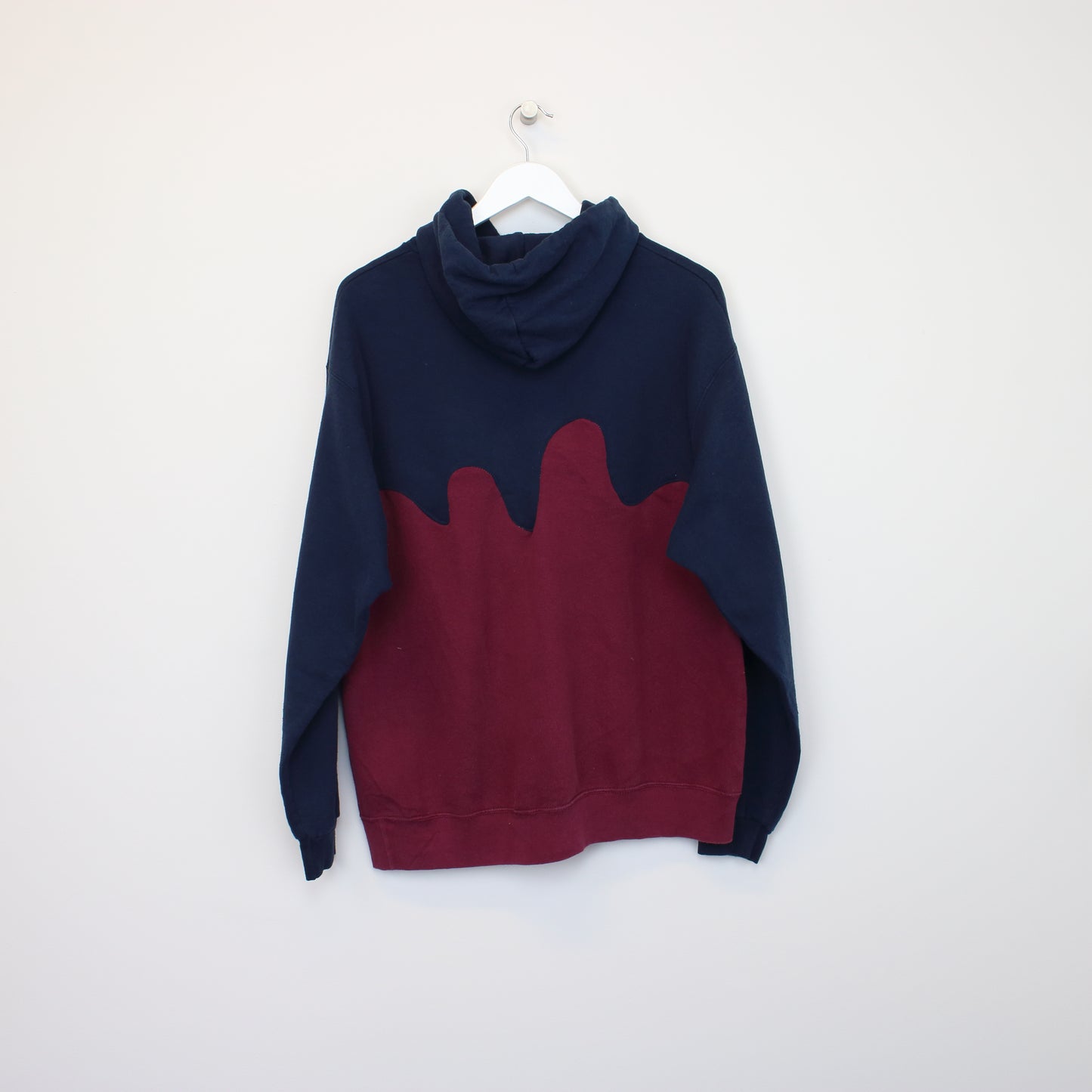 Vintage Champion U.S Navy reworked sweatshirt in navy and burgundy. Best fits L