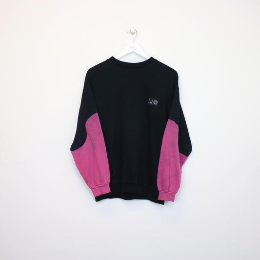Vintage Fila reworked sweatshirt in black and purple. Best fits M