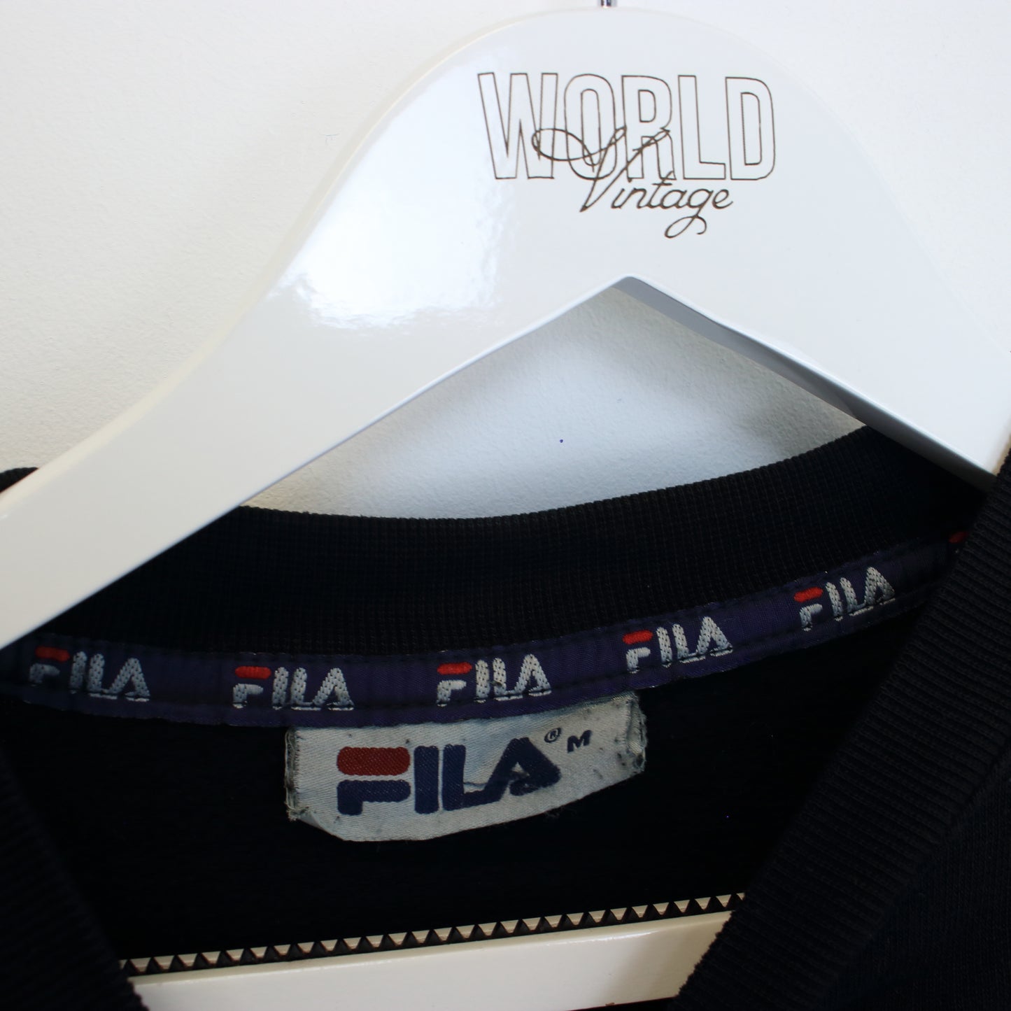 Vintage Fila reworked sweatshirt in black and purple. Best fits M