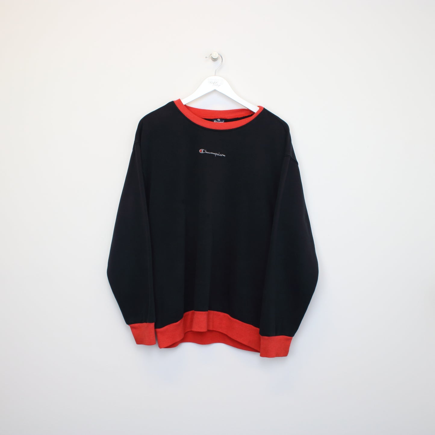 Vintage Champion reworked sweatshirt in black. Best fits S