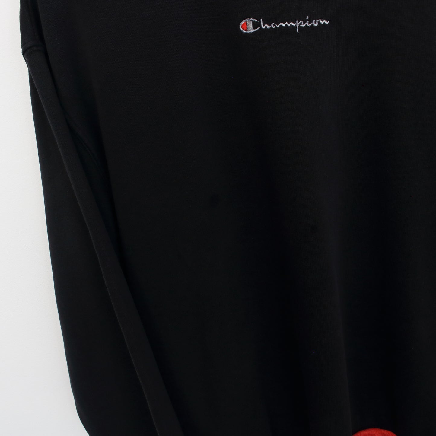 Vintage Champion reworked sweatshirt in black. Best fits S