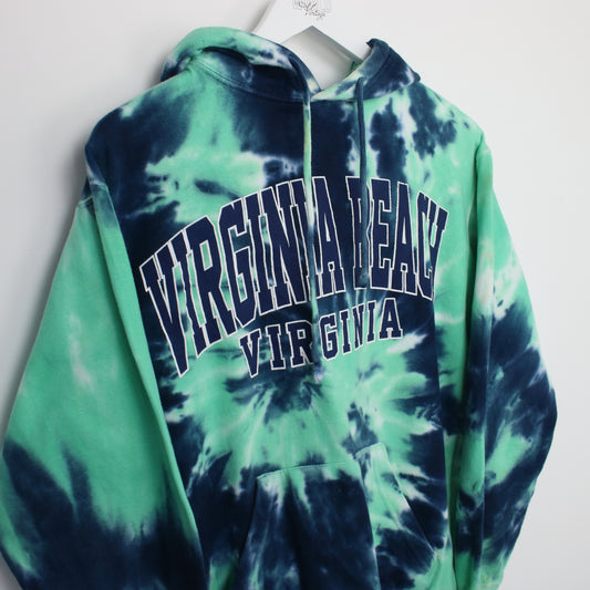 Vintage Exist Virginia Beach hoodie in green and blue. Best fits S