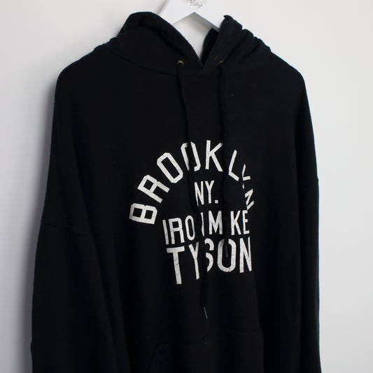 Vintage Fruit of the Loom Brooklyn hoodie in black. Best fits XXL