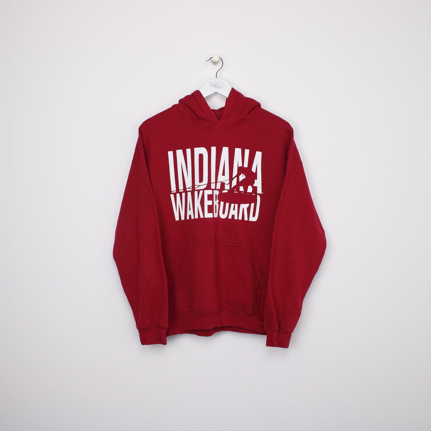 Vintage Gildan Indiana hoodie in red. Best fits M