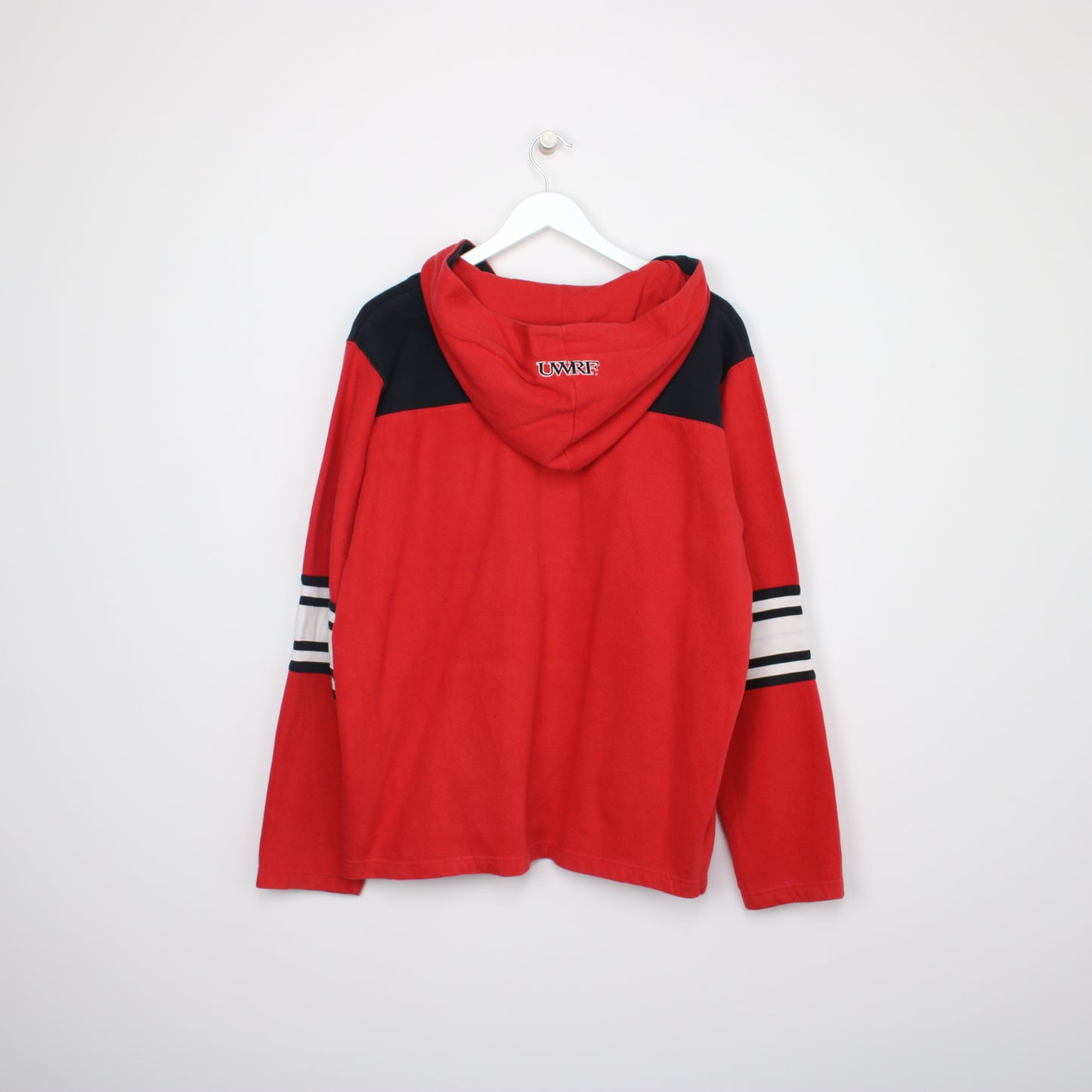 Vintage Champion River Falls Falcons hoodie in red. Best fits M