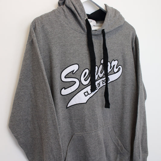 Vintage Jostens hoodie in grey. Best fits S