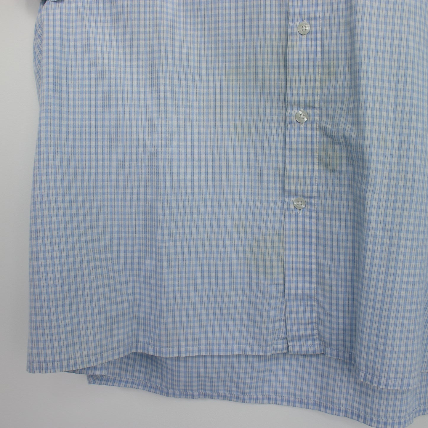 Vintage YSL checked shirt in blue and white. Best fits XXL